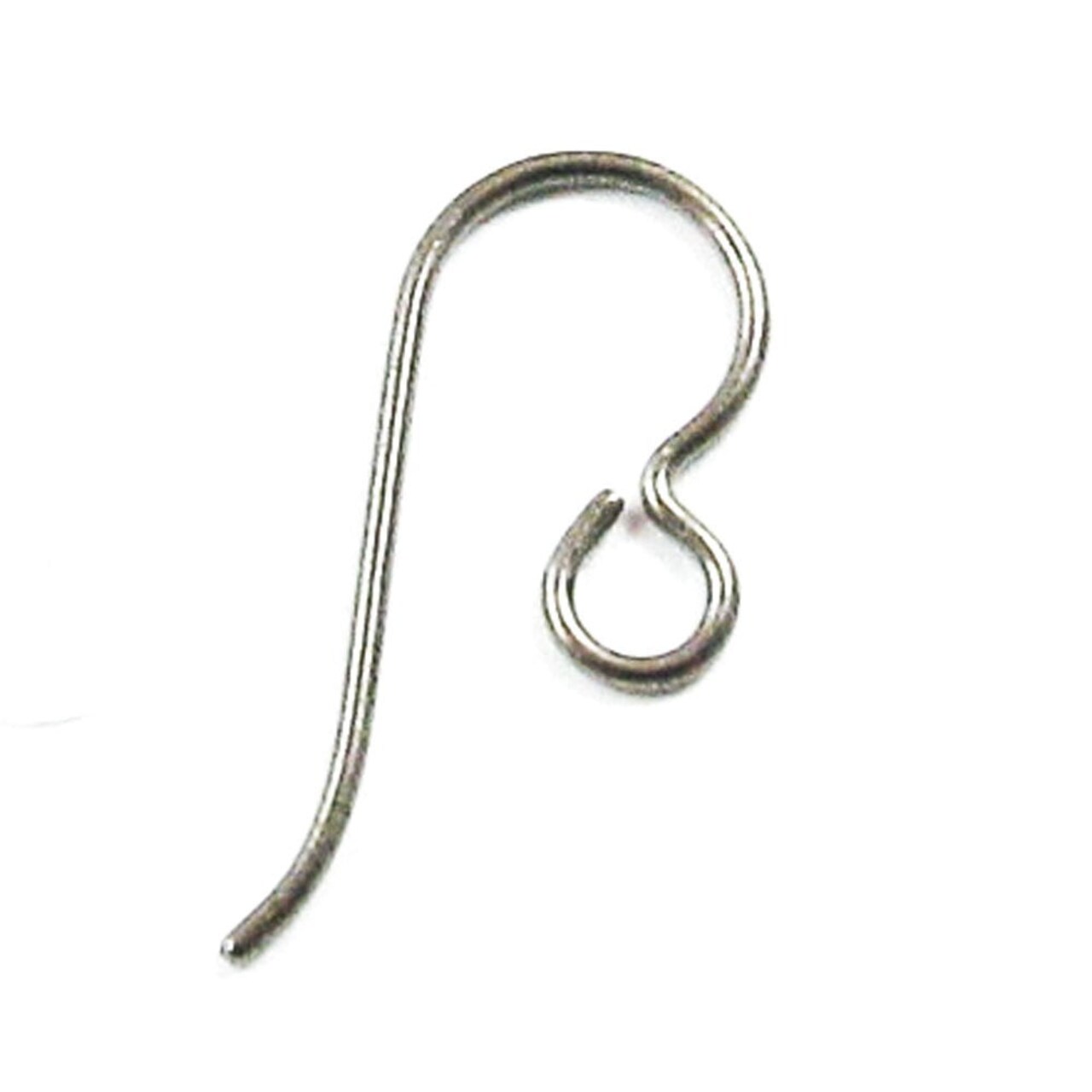 Grey Niobium Ear Wires Regular Loop, TierraCast Hypoallergenic (10 Pieces)